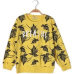 Zeyland Kız Çocuk Yaprak Baskılı Sweatshirt - 6 Yaş - Sarı