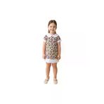 Zeyland TYCC205496FC3FCE22281CB00 Kız Çocuk Bebe Yaka Leopar Desenli Şifon Elbise Leopar Desenli