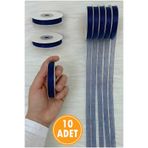 ZEYMERADE 10 Adet Organze Tül Kurdele Lacivert 1 cm 22mt, Bohça Nişan Çeyiz, Hediye, Paketleme, Süsleme, Nikah