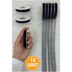 ZEYMERADE 10 Adet Organze Tül Kurdele Siyah 1 cm 22 mt, Bohça, Nişan, Çeyiz, Hediye, Paketleme, Süsleme, Nikah