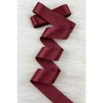 ZEYMERADE 4 Cm Bordo Çift Taraflı Saten Kurdele 10 Metre, Bohça Çeyiz Özel Gün Hediye Süsleme Kurdelesi