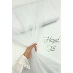 ZEYMERADE Beyaz Hayal Tül, Nişan Çeyiz Bohça Kapı Doğum Günü Parti Süsleme, Gelin Abiye Türban 100x300cm