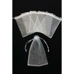 ZEYMERADE Beyaz Organze Şeffaf Tül Kese 50 Adet Ölçü 15x24cm, Hediye Gelin Düğün Bohça Çeyiz Havlu Yasin Yazma