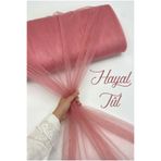 ZEYMERADE Gül Kurusu Hayal Tül, Nişan Çeyiz Bohça Kapı Doğum Günü Parti Süsleme, Gelin Abiye Türban 100x300cm
