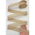ZEYMERADE Jüt Hasır Kurdele 4 cm 10 mt, Dekor, Bohça, Nişan, Çeyiz, Hediye, Paketleme, Süsleme, Nikah