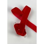 ZEYMERADE Kırmızı Kadife Kurdele 2cm 1mt, Gelin, Damat, Bohça, Nişan, Çeyiz, Nikah, Hediye, Şeker, Süsleme