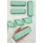 ZEYMERADE Mint Yeşili Grogren Kurdele 4 Cm 10 Mt, Bohça Çeyiz Düğün Nişan Doğum Günü Hediye Paketleme Süsleme