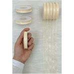 ZEYMERADE Organze Tül Kurdele Krem 1 cm 22 mt, Gelin, Bohça, Nişan, Çeyiz, Hediye, Paketleme, Süsleme, Nikah