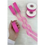 ZEYMERADE Organze Tül Kurdele Şeker Pembe 2cm 22mt, Gelin, Bohça, Nişan, Çeyiz, Hediye Paketleme Süsleme Nikah
