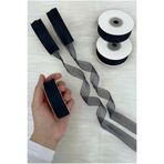 ZEYMERADE Organze Tül Kurdele Siyah 2 cm 22 mt, Gelin, Bohça, Nişan, Çeyiz, Hediye, Paketleme, Süsleme, Nikah