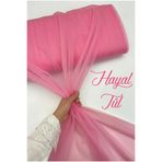 ZEYMERADE Şeker Pembe Hayal Tül, Nişan Çeyiz Bohça Kapı Doğum Günü Parti Süsleme, Gelin Abiye Türban 100x300cm
