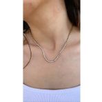 Zeyna Accessories Zirkon Taşlı Su Yolu Antialerjik Paslanmaz Çelik Kolye