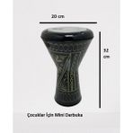 Zeynel Abidin CÜMBÜŞ MİNİ MISIR ERZİNCAN İŞLEMELİ SİYAH DARBUKA