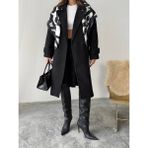 Zeynep Öykü Style Kadın Kaşe Kaban - Siyah