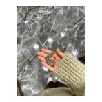 Zeynep Özkan Tasarım 100. yıl Ay Yıldız Bronz Açık Renk Diamond Broş (Müge Anlı) DKVMSD033940CXZEW3E9