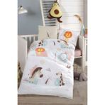Zeynep Tekstil Clasy Ranforce 100% Pamuk Bebek Nevresim Takımı Sweet Zoo V1 Bej - 100 x 150 cm