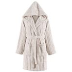 Zeynep Tekstil Comfy | Kapşonlu Wellsoft Peluş Sabahlık | Robdeşambr | Bornoz Krem-l/xl
