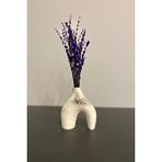 Zeynep Tekstil Mini Mermer Desen N Vazo Biblo 8x10 Cm Beyaz