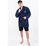Zeynep Tekstil Rob | Wellsoft Peluş Erkek Sabahlık Polar | Robdeşambr | Bornoz Lacivert-s/m