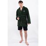 Zeynep Tekstil Rob | Wellsoft Peluş Erkek Sabahlık Polar | Robdeşambr | Bornoz Yeşil-s/m