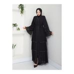 Zeynep Tesettür Şifon Abaya - Siyah