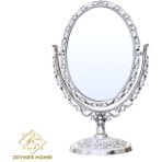 Zeynes Home Hediyelik 360° Dönen Özel Tasarım Çift Taraflı Masa Üstü Makyaj Aynası