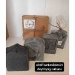 Zeynis Aktif Karbon (Kömür) Zeytinyağı Sabunu (2 Adet), El Yapımı Doğal Zeytinyağlı Sabun