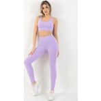 Zeynos Giyim Spor Seamless Tayt Takımı Lila M-L