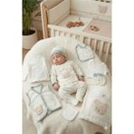 Zeynuko Erkek Bebek %100 Pamuk Ayıcık Nakış 0-3 Ay 10'lu Yenidoğan Hastane Çıkışı Zıbın Seti Kutulu Set - 0 - 3 Ay - 730Mint