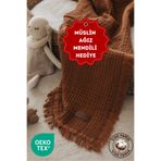 ZEYPBA % 100 Pamuk 4 Katlı Müslin Tarçın 110x110 cm (Bebek & Çocuk İçin)