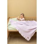Zeypba 4 Katlı Müslin Örtü Bebek Battaniye 110x110 cm %100 Pamuk Lila