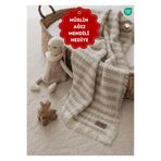 ZEYPBA 4 Katlı Müslin Örtü Gri Çizgili 110x110 cm (Bebek & Çocuk İçin) % 100 Pamuk