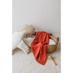Zeypba Kiremit Kenar Dikişli 4 Katlı Müslin Bebek Örtüsü 90x100 cm %100 Pamuk - 110x110cm
