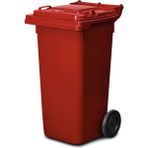Zeyrek Kırmızı Plastik Çöp Konteyneri 240 lt