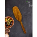 Zeytin ağacı el yapımı tahta ahşap spatula mutfak yemek servis kaşığı 30 cm