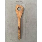 Zeytin Ağacından El Emeği Delikli Spatula - Multicolor