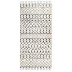 Zeytin Kremi Figürlü Modern Geometrik Etnik Desenli Boho Makinada Yıkanabilir Hafif Hav Toz Vermez Leke Tutmaz Kaymaz Taban Dijital Makine Baskı Halı Oturma Odası Salon Yolluk Koridor Mutfak Halısı