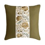 Zeytin Yeşili Dekoratif Yastık kılıfları 55x55 cm | 2'li paket Modern Keten Yastık Örtüsü Çiçek | Boho, El Yapımı Kanepe, koltuk ve yatak odası için yastık kılıfları - Olive Reverie