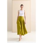Zeyyen PARÇALI KESİM KETEN ETEK OLIVE