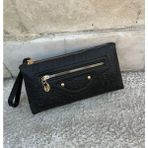 Zeyzey Butik Fermuarlı Mat Portföy Siyah Çanta