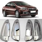 ZEZ Oto Aksesuar Fiat Linea Kapı Kolu Krom 8 Parça 2007-2022 Uyumlu