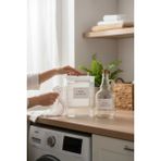 Zeze Desing Ahşap Kulplu Vakumlu Şeffaf Bebek Deterjanı Kavanozu 2000ML-BEBEK Yumuşatıcı Şişesi 1000ML