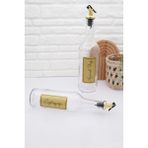 Zeze Desing Zeytinyağı ve Ayçiçek Yağı Şişesi 750 ml (Gold)