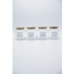 zezedesing Bambu Kapak Cotton-cotton Buds-make Up Cotton Ve Floss Kavanozu 500ml