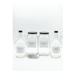 zezedesing Dekoratif Cam Detergent Whites-colors Kavanoz 3lt/liquid Detergent-softener Şişesi 1.5lt Siyah Kapak