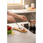 zezedesing Doğal Bambu Kaşık Altlığı - Tezgah Üstü Kaşıklık & Spatula Tutucu