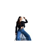 ZF BOUTIQUE Crop Ceket SİYAH XL