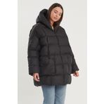 ZF BOUTIQUE Kadın Kapşonlu Oversize Siyah Şişme Mont SİYAH M