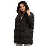 ZF BOUTIQUE Kadın Oversize Puffer Şişme Mont siyah M