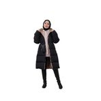 ZF BOUTIQUE Regular Fit (GENİŞ KALIP) Çift Taraflı Uzun Şişme Mont Siyah L
